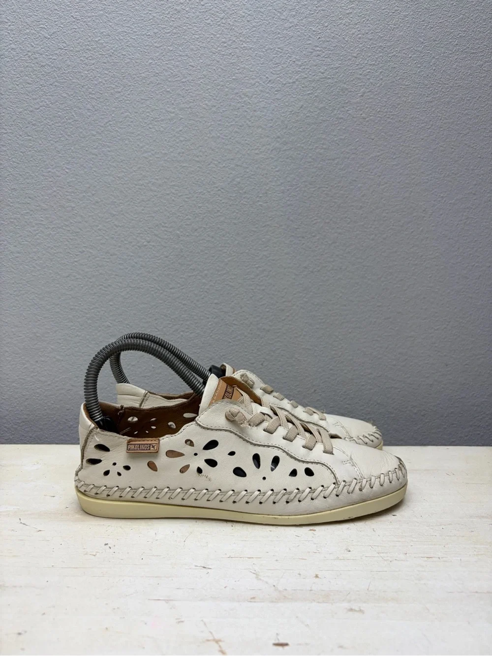 Pikolinos White Leather Soller W8B-6550 Shoes Size 36